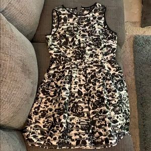 Black and white floral dress